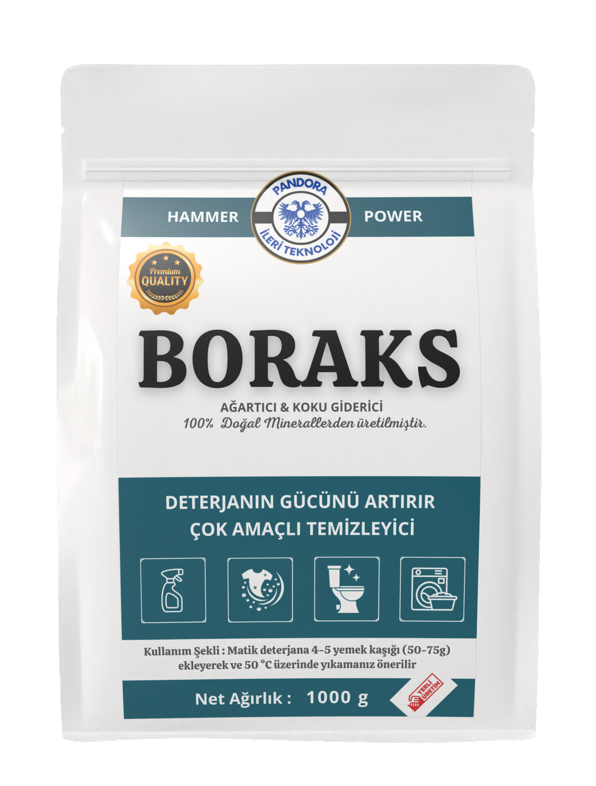 Hammer Power Boraks Doğal Deterjan 1000g