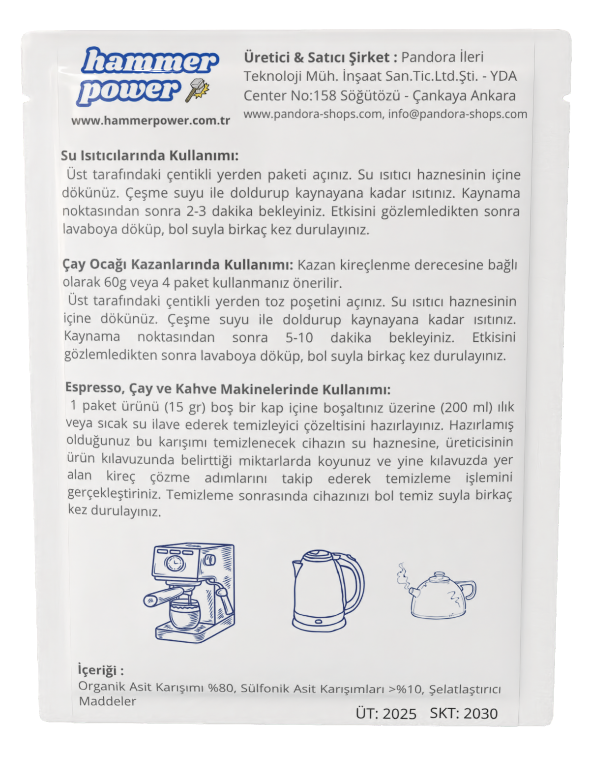 Hammer Power Bio Kireç Çözücü Toz 15g x 6Ad.