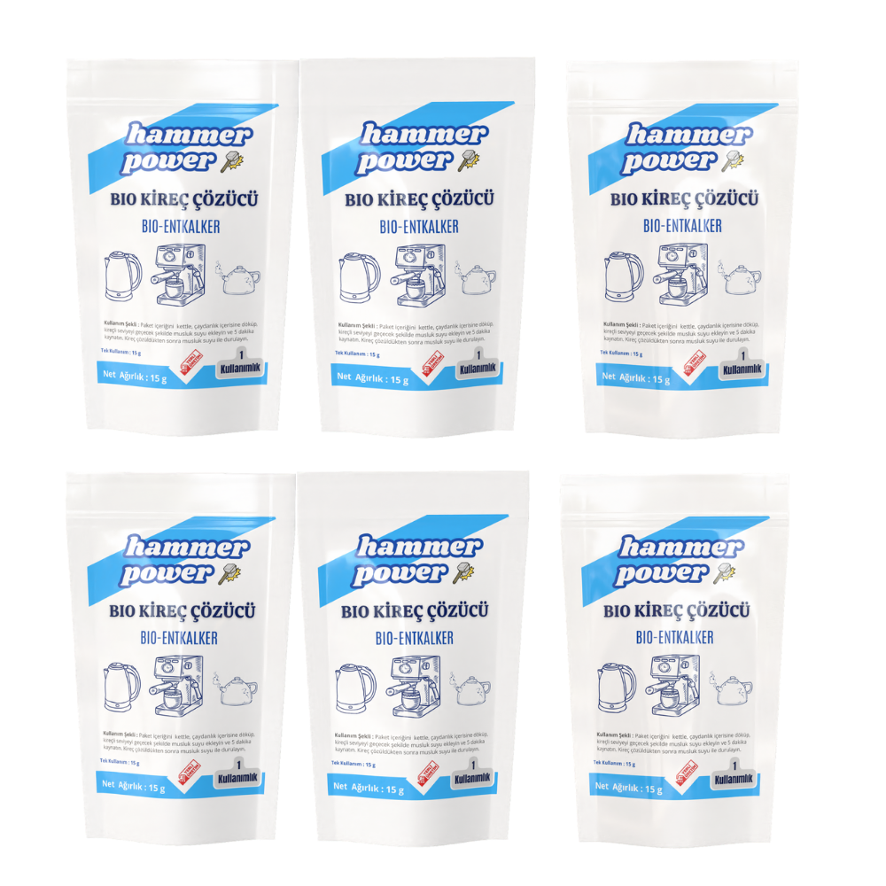 Hammer Power Bio Kireç Çözücü Toz 15g x 6Ad.
